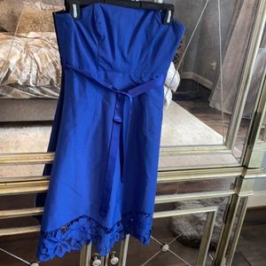 Betsey Johnson size 6 strapless royal blue dress
